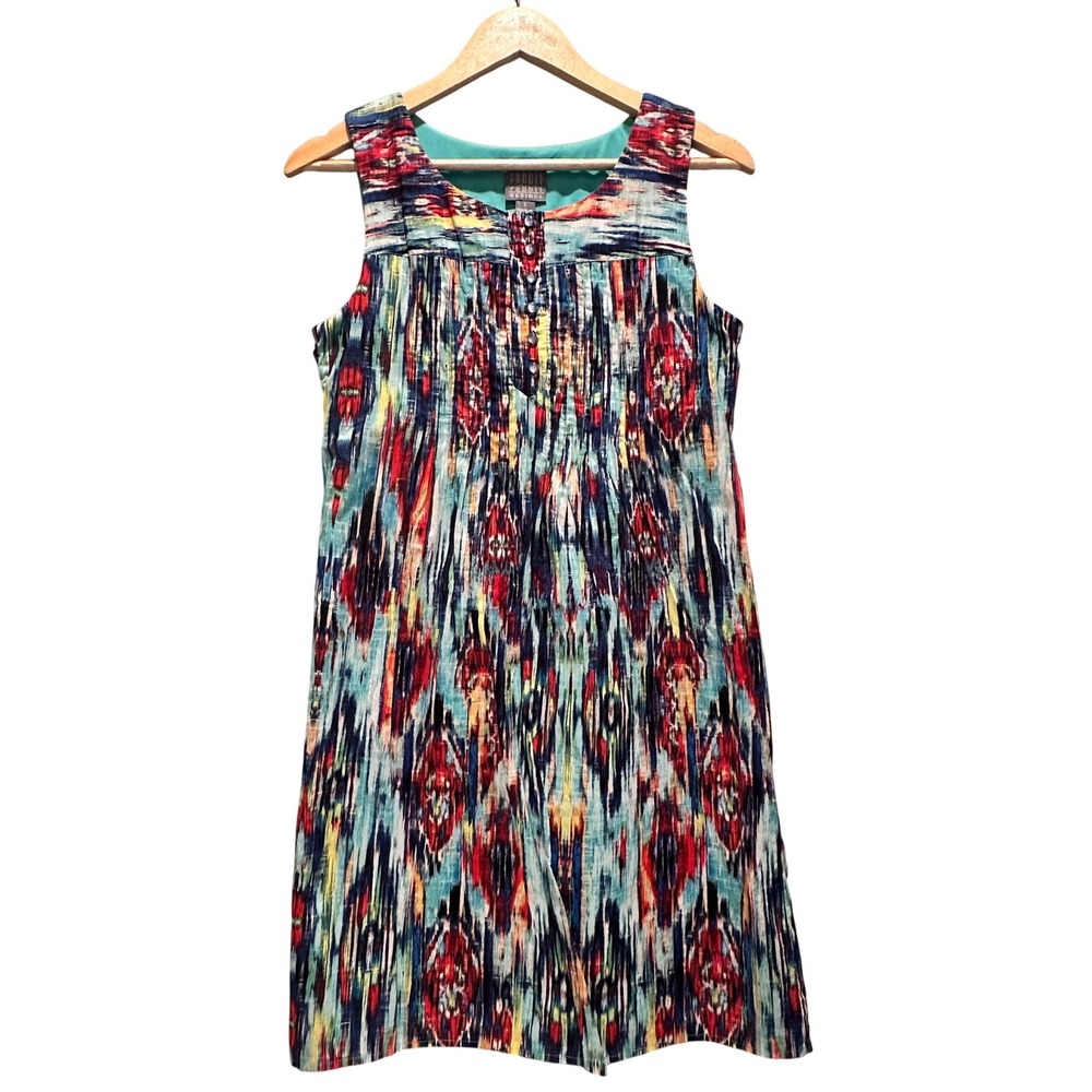 Rabbit Rabbit Rabbit Designs Vintage Brush Stroke Sleeveless Mini Dress Size 6‎